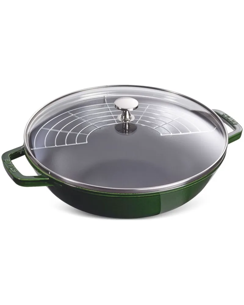 Staub Wok aus Gusseisen (30cm) - Grün Grün