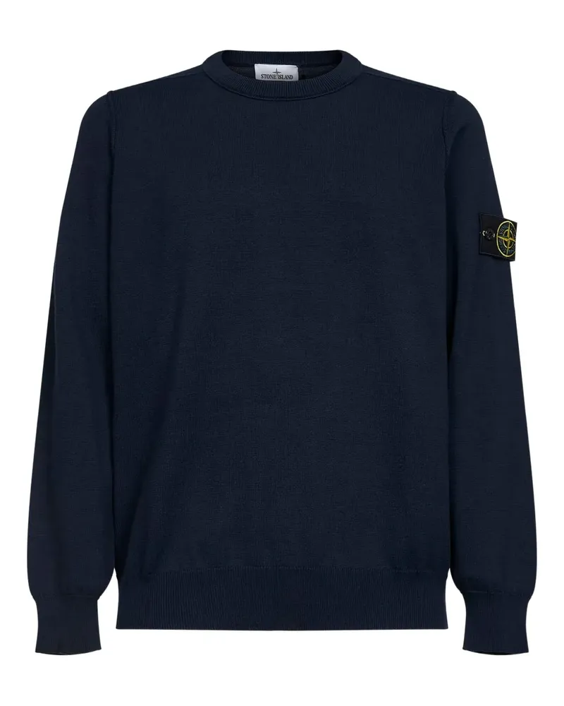 Stone Island Sweatshirt mit Rundhalsausschnitt - Blau Blau
