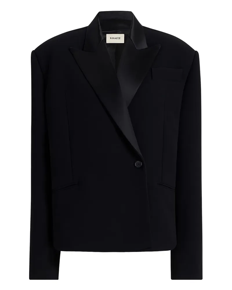 KHAITE notched lapel single-button jacket - Schwarz Schwarz