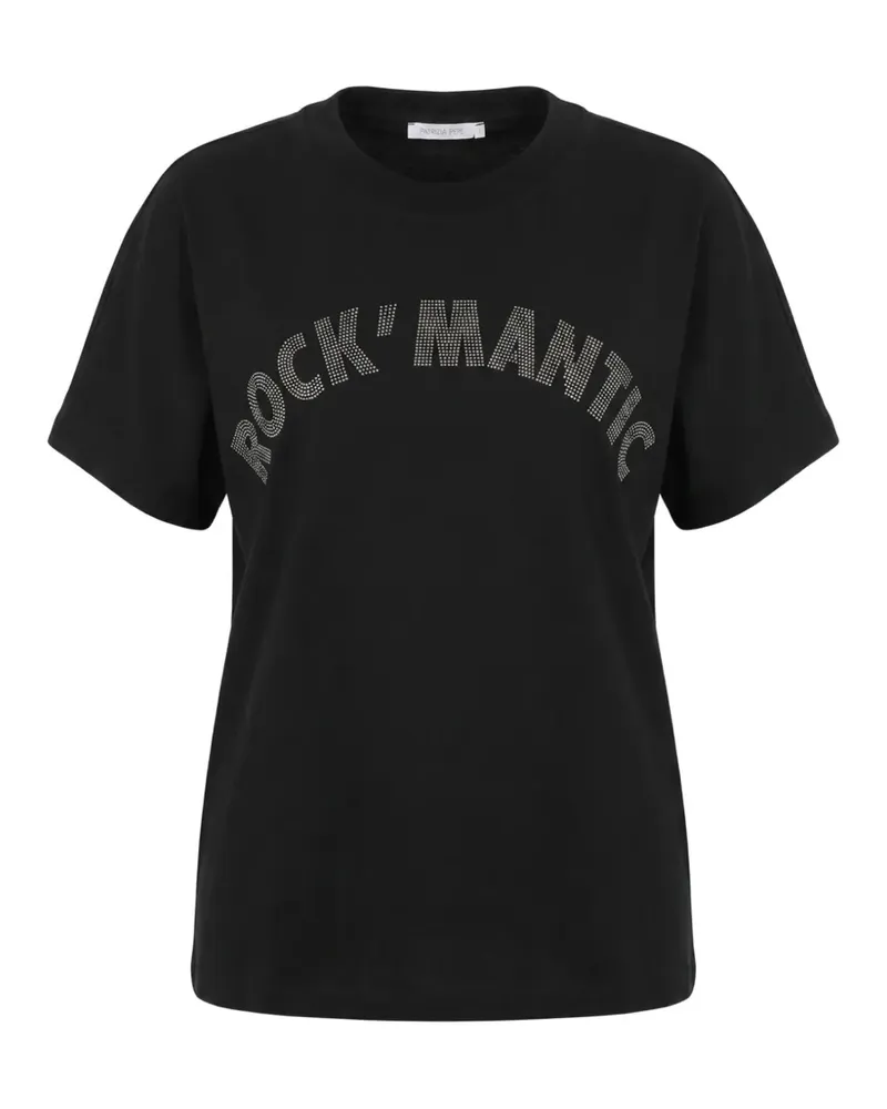 Patrizia Pepe T-Shirt mit Nieten - Schwarz Schwarz