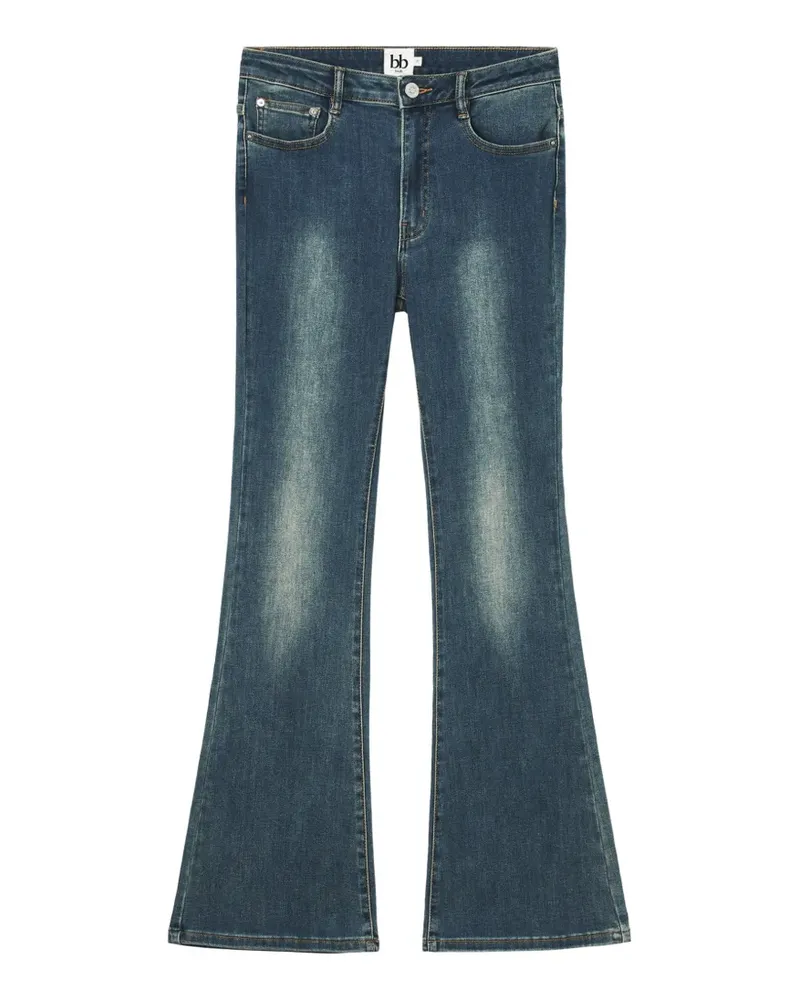 b+ab Ausgeblichene Schlagjeans - Blau Blau