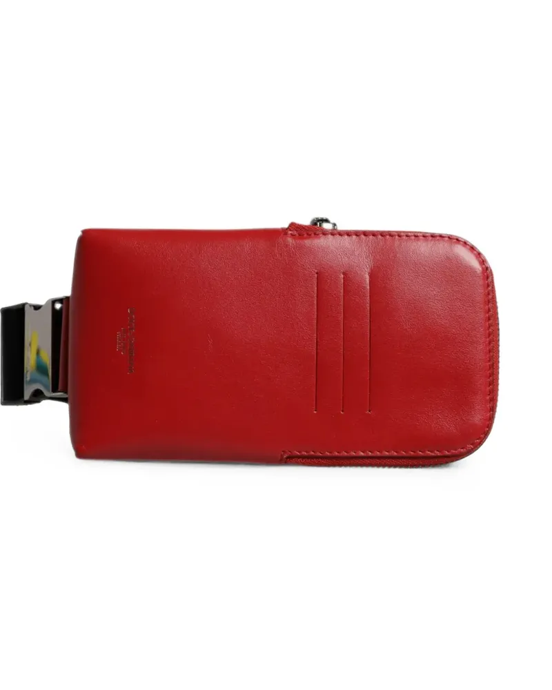 Dolce & Gabbana Satchel-Tasche mit Logo-Print und umlaufendem Reißverschluss - Rot Rot