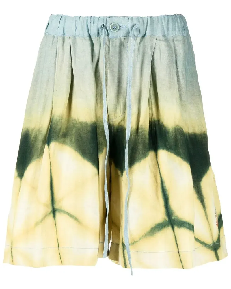 STORY mfg. Bridge Bermudas mit Batikmuster - Gelb Gelb