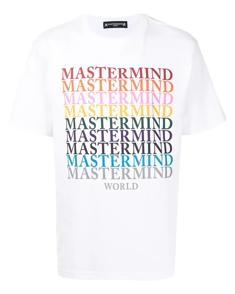 Mastermind World T-Shirt mit Totenkopf-Print - Weiß Weiß