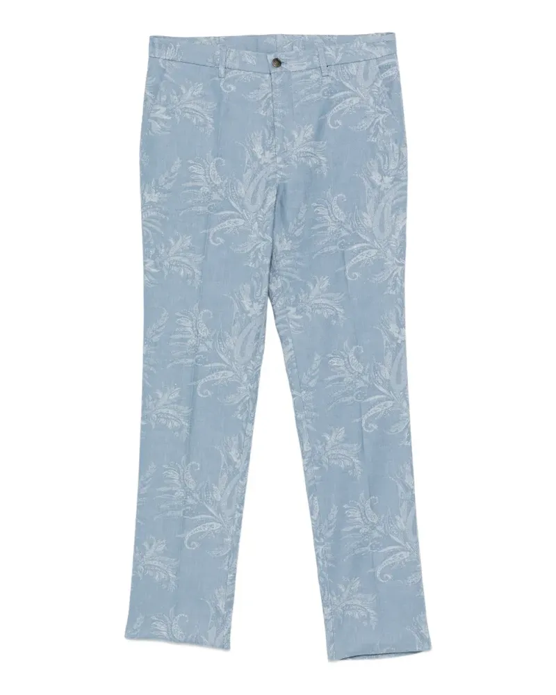 Etro Hose mit Paisley-Print - Blau Blau