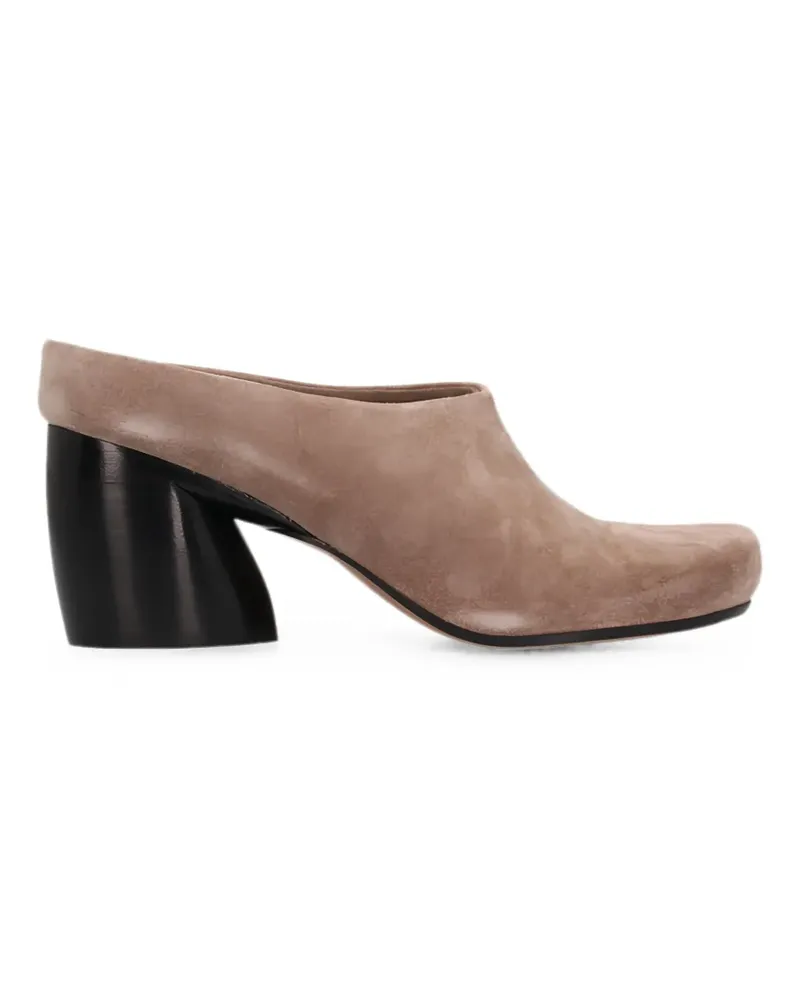 Loewe Oval mules in suede calfskin - Nude Nude
