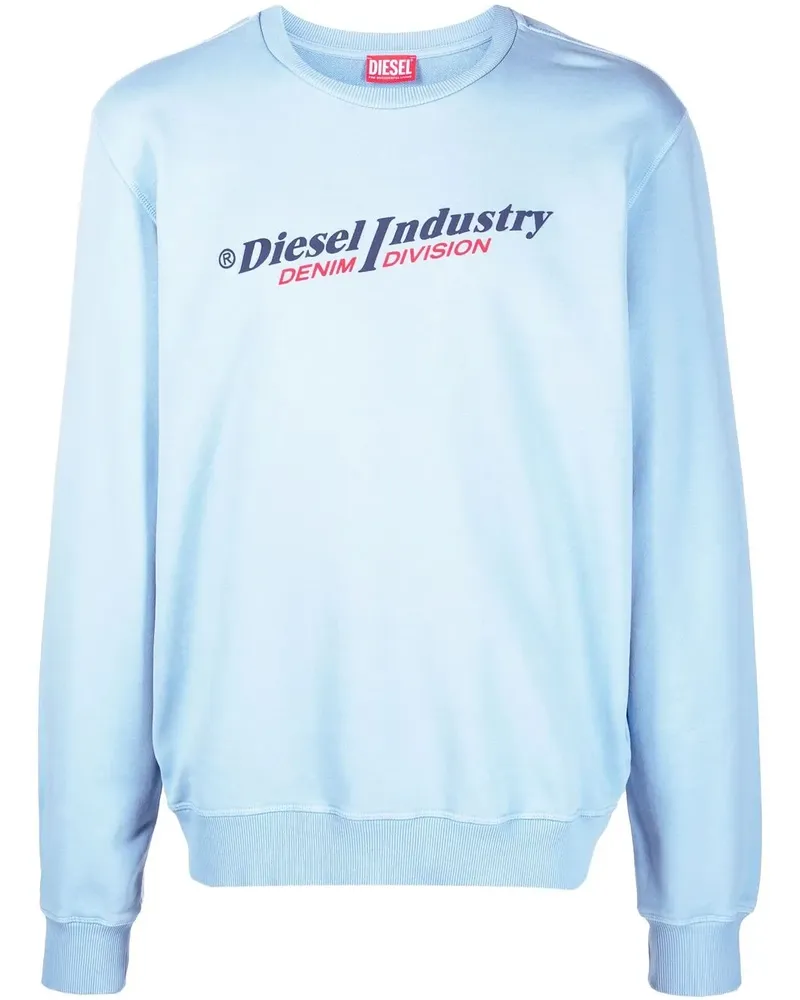 Diesel Sweatshirt mit Logo-Print - Blau Blau