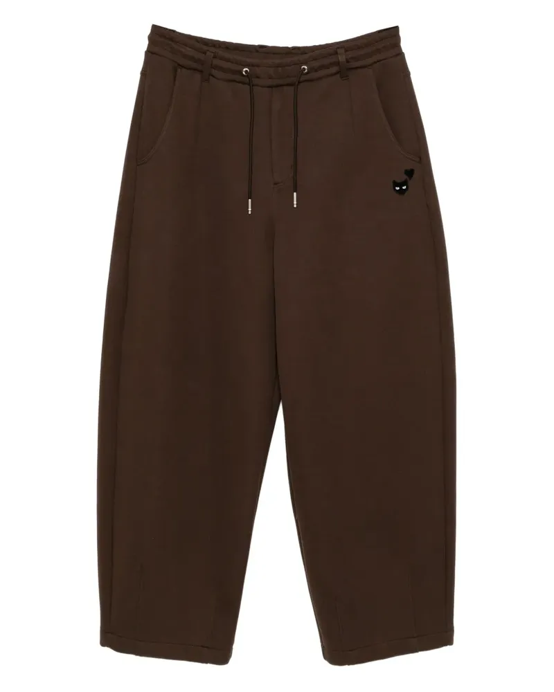SONGZIO Hose mit Panther-Stickerei - Braun Braun