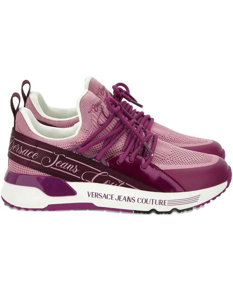 Versace Jeans Gestrickte Sneakers mit Logo - Rosa Rosa