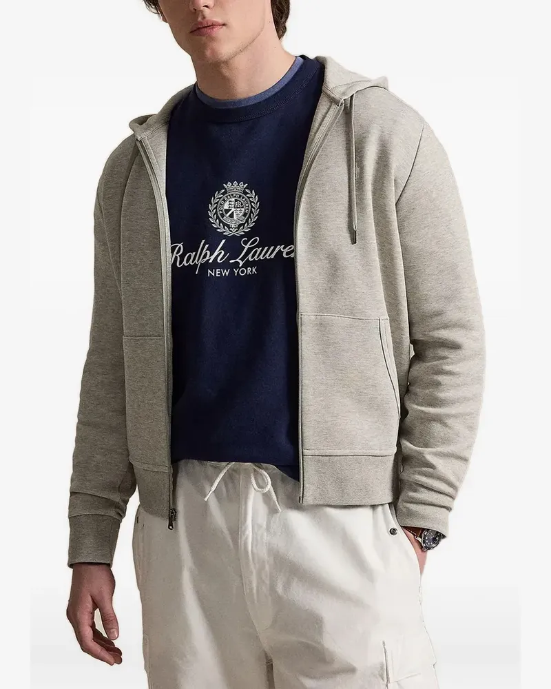 Ralph Lauren logo-embroidered zip-up hoodie - Grau Grau
