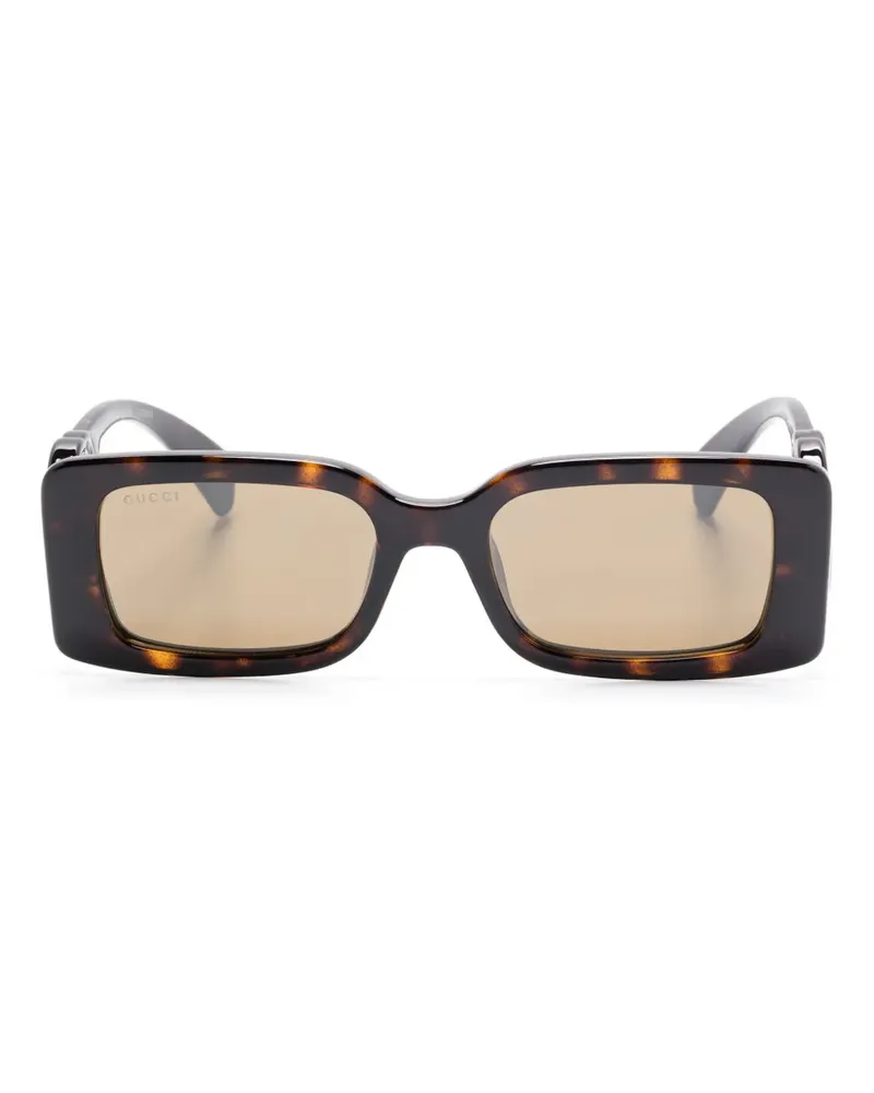 Gucci Sonnenbrille mit GG-Bügel - Braun Braun