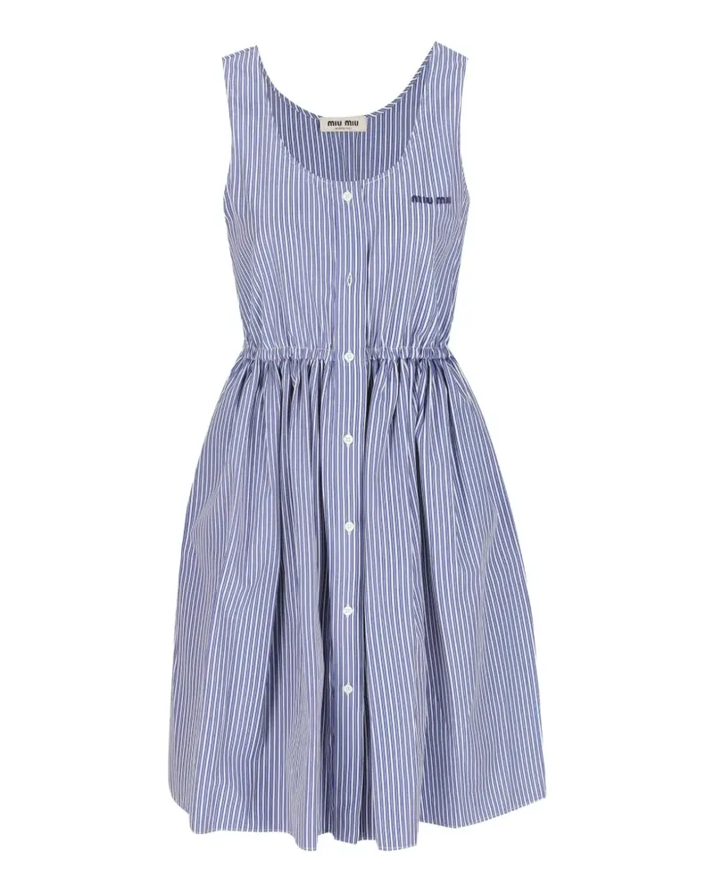 Miu Miu striped sleeveless mini dress - Blau Blau