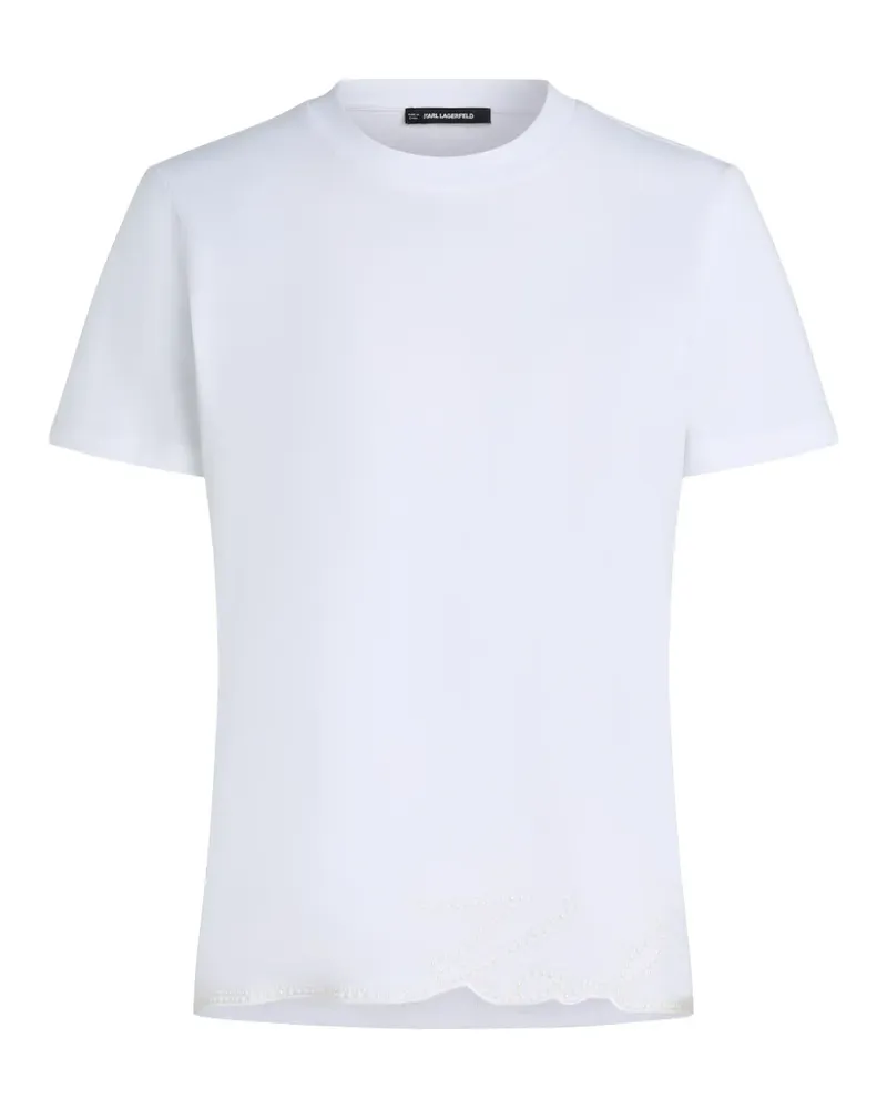 Karl Lagerfeld logo-print T-shirt - Weiß Weiß