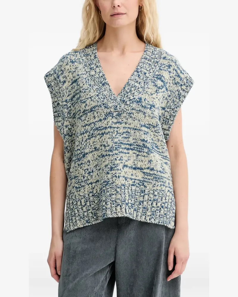 MUNTHE Arazza V-neck vest - Blau Blau