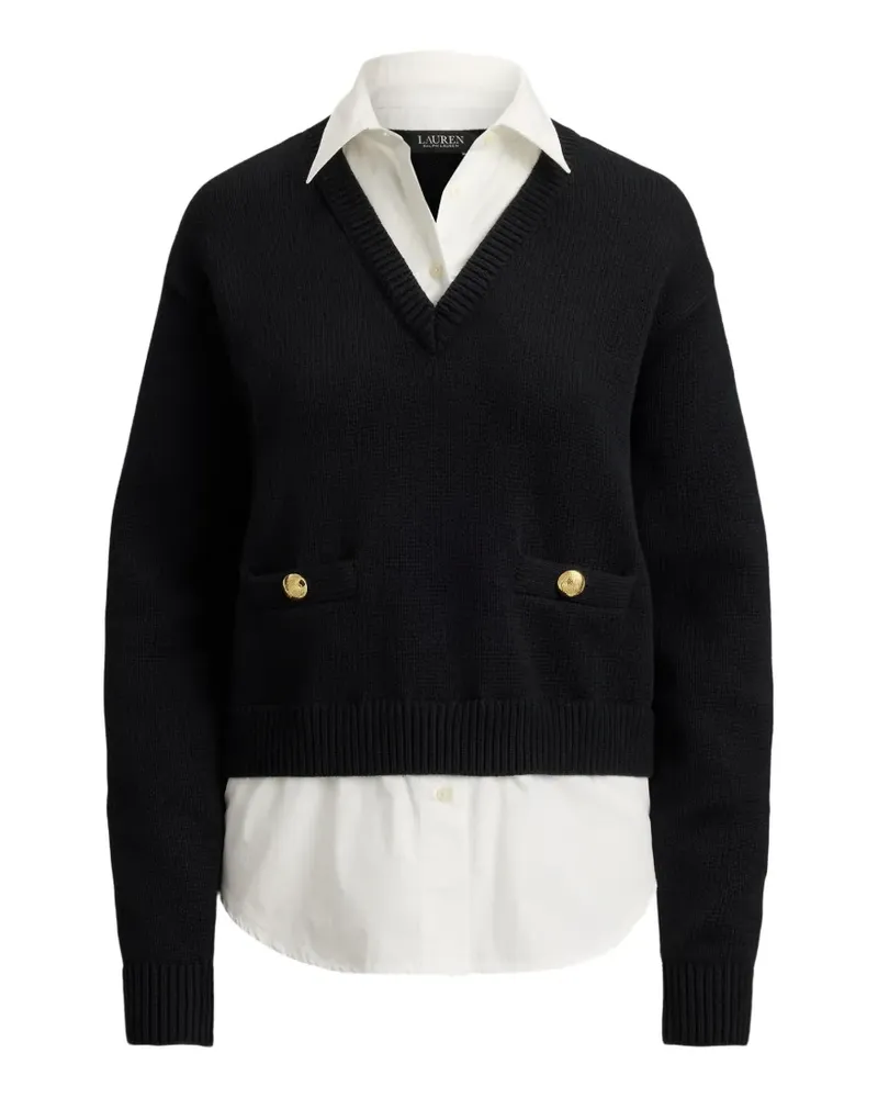 Ralph Lauren Pullover im Layering-Look - Schwarz Schwarz