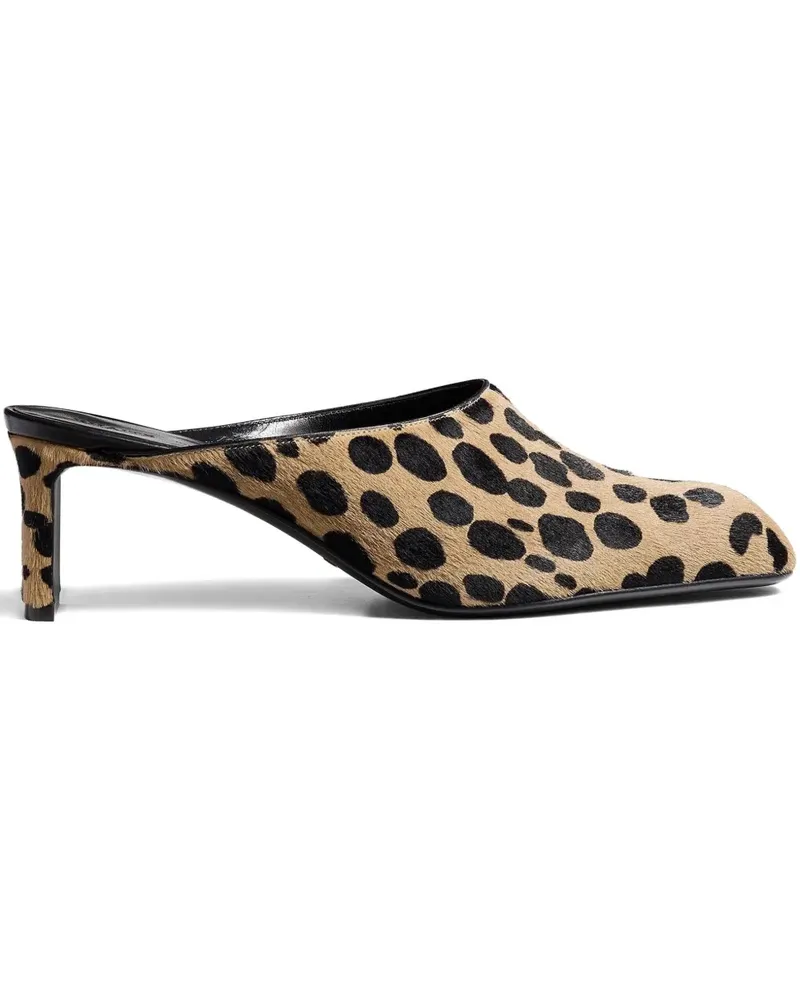 KHAITE 100mm Colt spotted heeled mules - Nude Nude