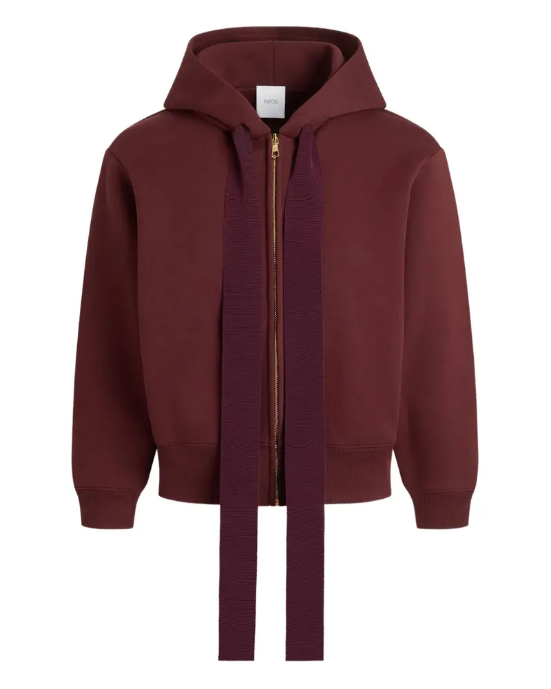 Patou Kapuzenjacke mit Logo-Stickerei - Rot Rot