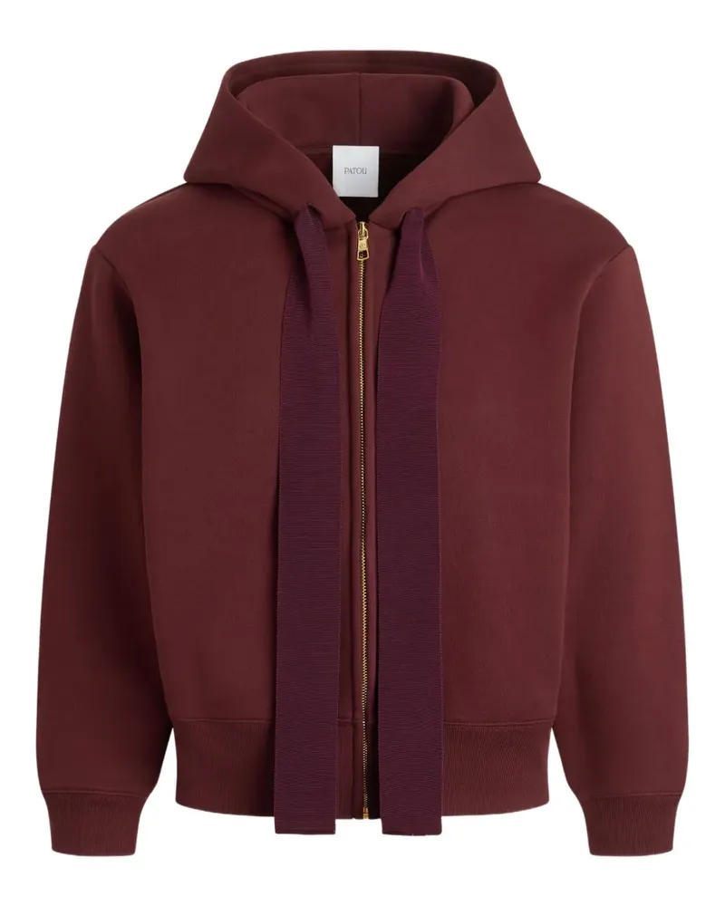 Patou Kapuzenjacke mit Logo-Stickerei - Rot Rot