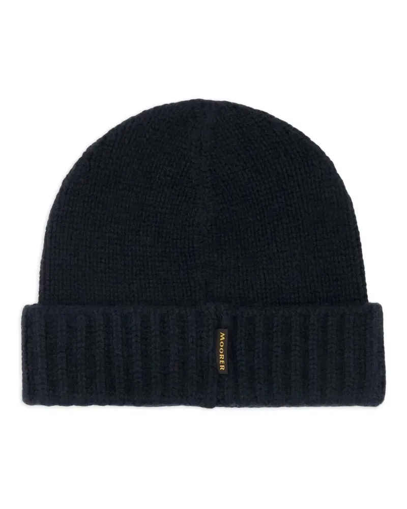 MOORER cashmere beanie hat - Blau Blau