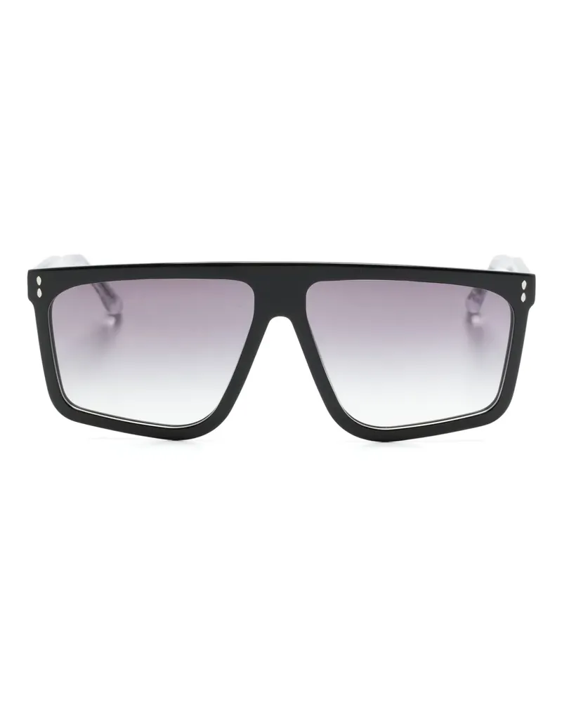 Isabel Marant Sonnenbrille mit eckigem Gestell - Schwarz Schwarz
