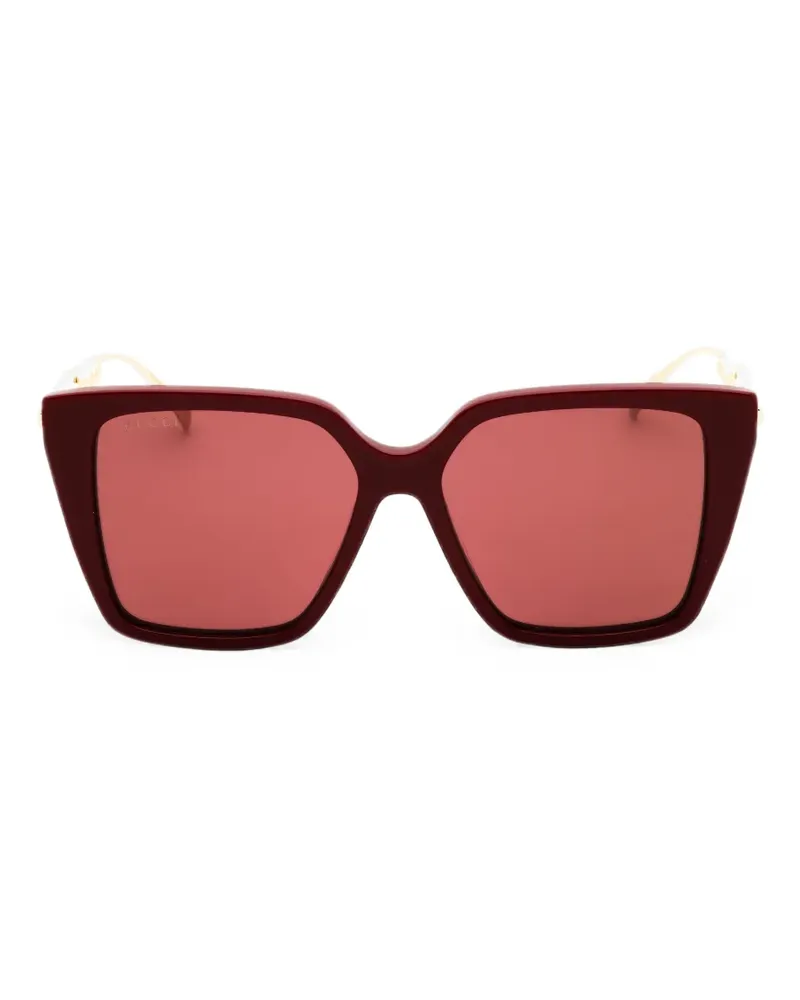 Gucci geometric-frame sunglasses - Rot Rot