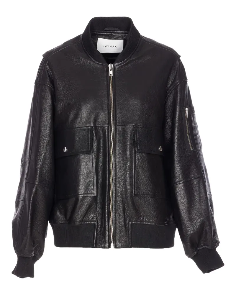 IVY & OAK Lara Lederjacke - Schwarz Schwarz