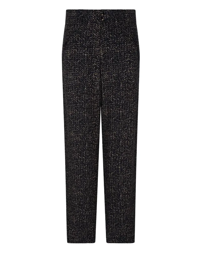 Giorgio Armani mélange-effect trousers - Schwarz Schwarz