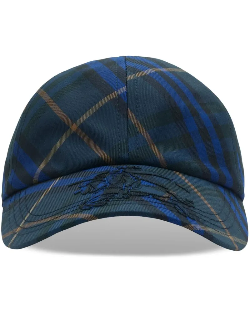 Burberry Baseballkappe mit Check - Blau Blau
