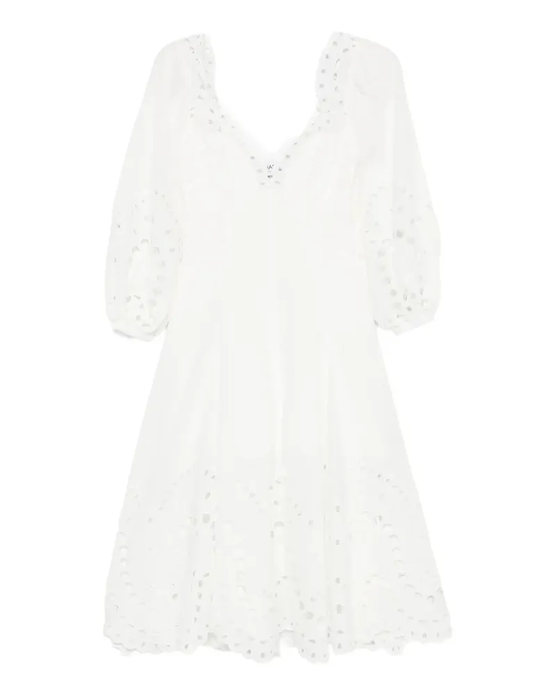 Charo Ruiz Corbin Midikleid mit Spitzendetail - Weiß Weiß