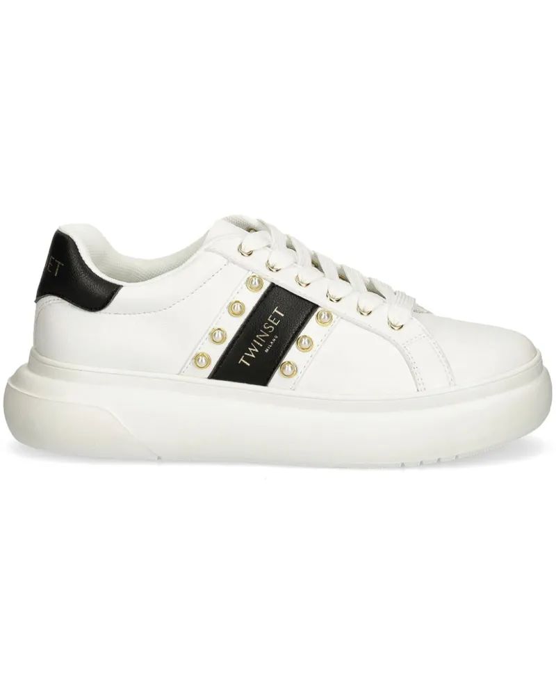 Twin-Set Sneakers aus Leder - Weiß Weiß