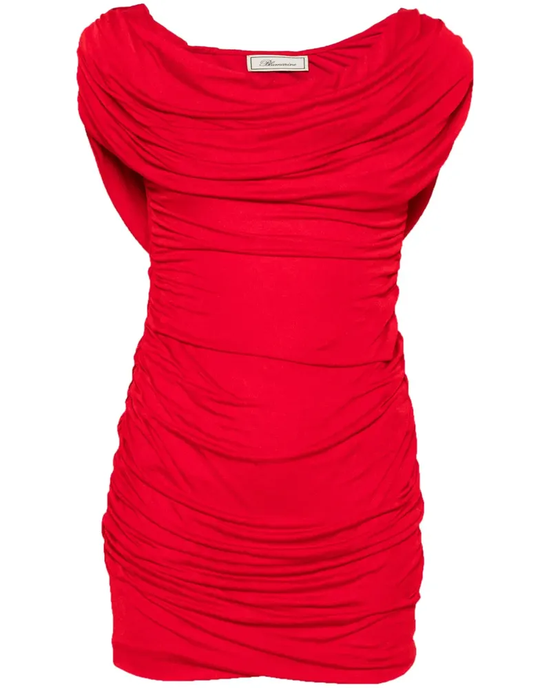 Blumarine Drapiertes One-Shoulder-Minikleid - Rot Rot