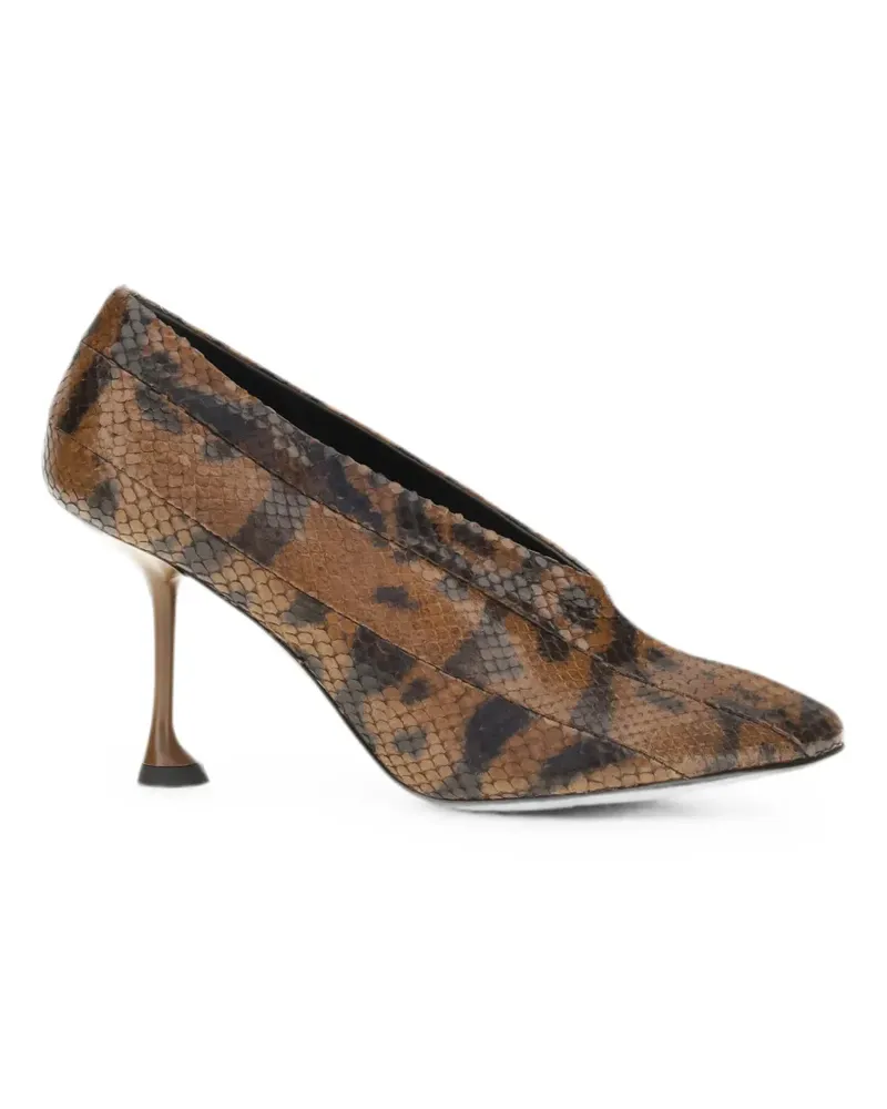Proenza Schouler Tee snake-effect leather pumps - Braun Braun