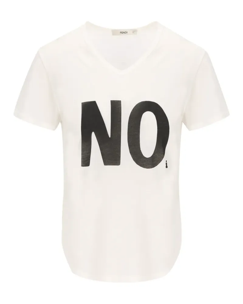 Fendi T-Shirt mit Noi-Print - Weiß Weiß