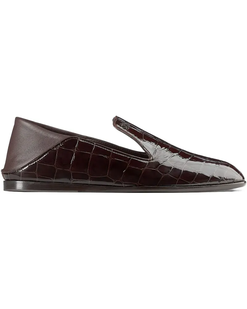 Jimmy Choo Eliot Ballerinas mit Kroko-Effekt - Braun Braun