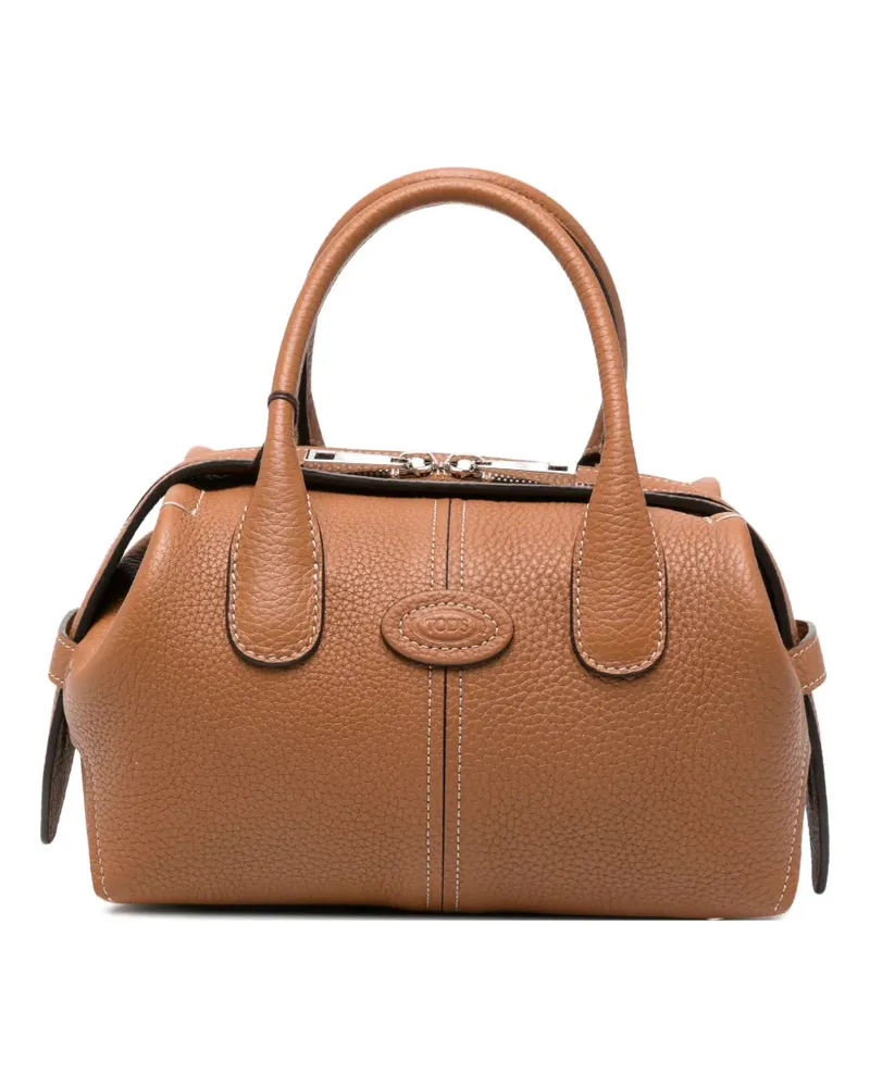 TOD'S Mini Tote Bag mit Logo-Patch - Braun Braun