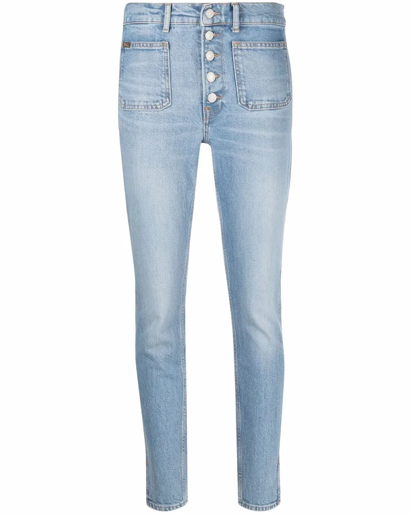 Ralph Lauren Skinny-Jeans mit Knopfleiste Blau