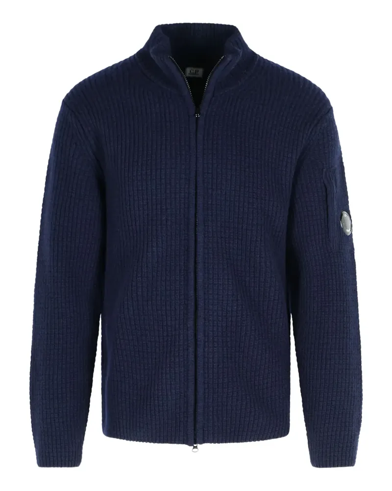 C.P. Company Gerippte Jacke mit Stehkragen - Blau Blau