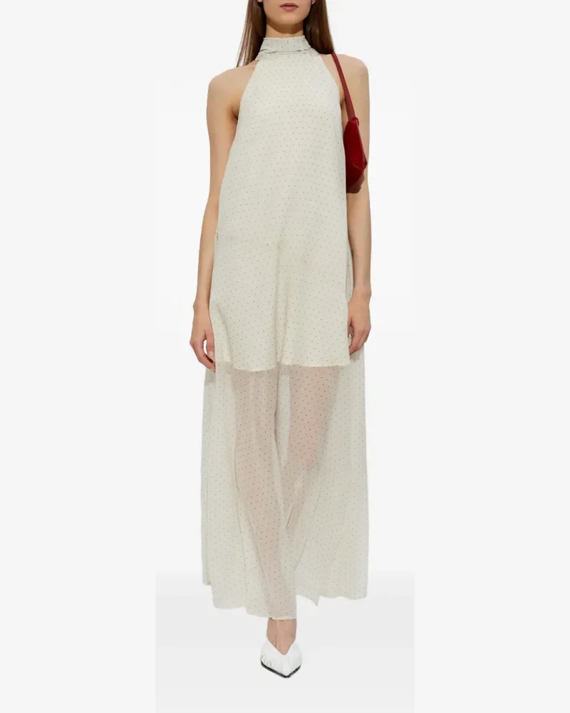 Gestuz polka-dot halterneck dress - Nude Nude