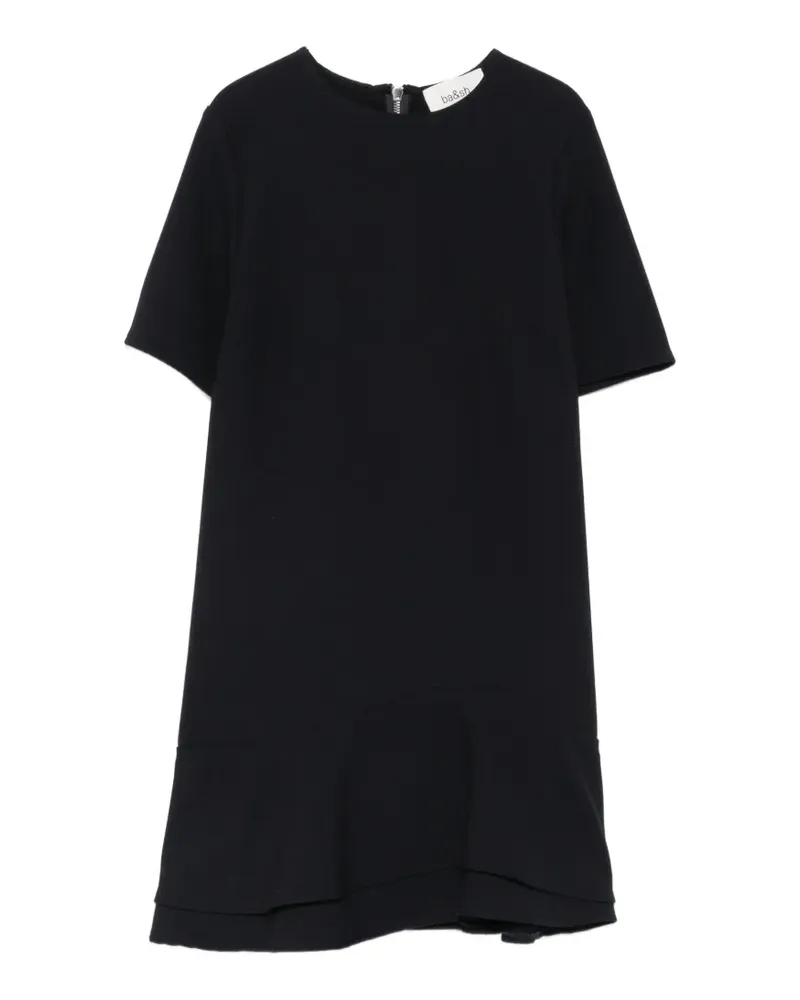 ba&sh Kurzärmeliges Ilona Minikleid mit Rüschensaum - Blau Blau