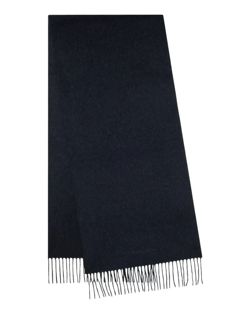 Corneliani fringed scarf - Blau Blau