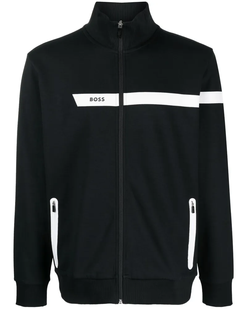 HUGO BOSS Sweatshirtjacke mit Reißverschluss - Schwarz Schwarz