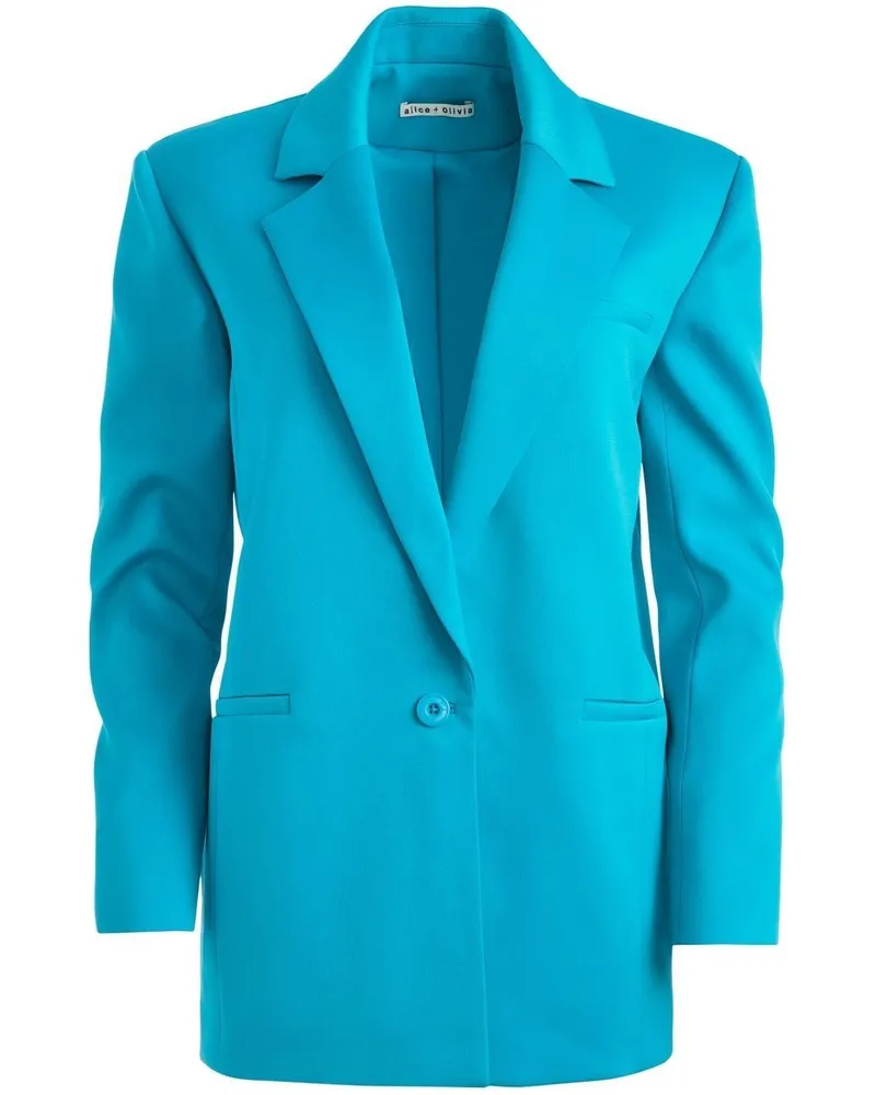 Alice + Olivia Einreihiger Blazer Blau