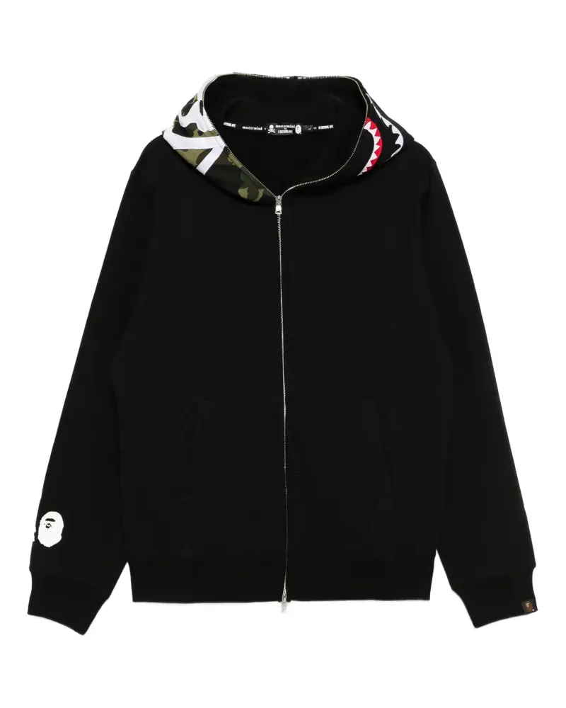 Mastermind Japan x Bape Hoodie mit Einsatz - Schwarz Schwarz