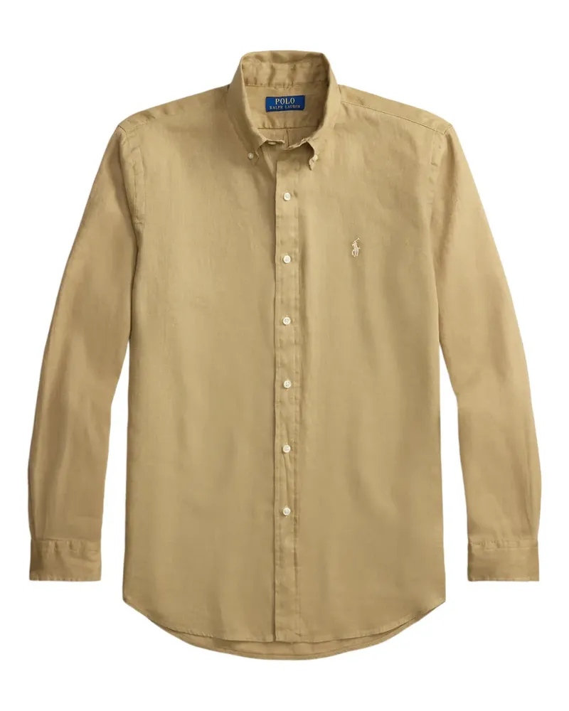 Ralph Lauren Slim Fit Hemd aus Leinen - Nude Nude