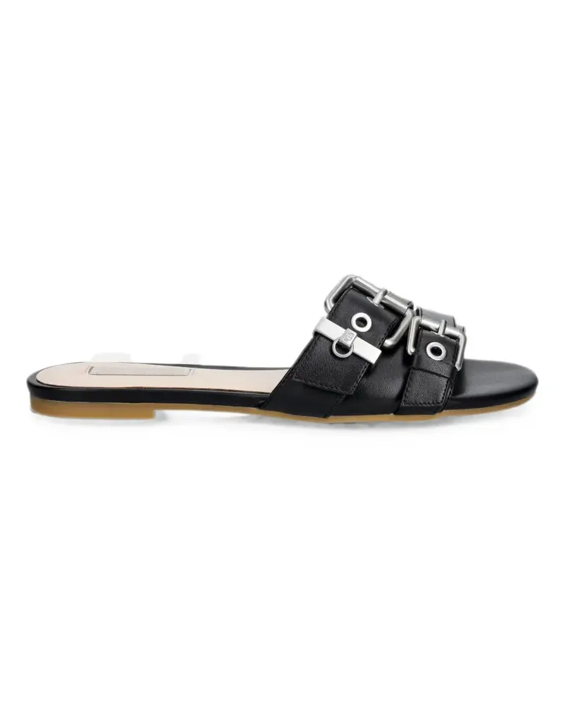 Liu Jo buckle-detail eyelet-embellished sandals - Schwarz Schwarz
