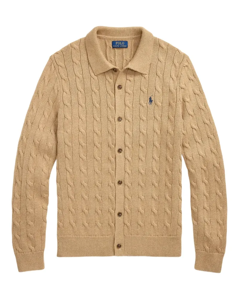 Ralph Lauren Cardigan mit Zopfmuster - Nude Nude