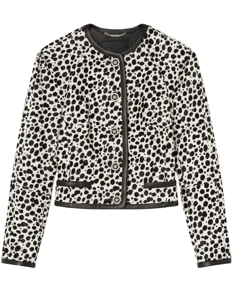 Versace Raglanjacke mit Dalmatiner-Print - Weiß Weiß