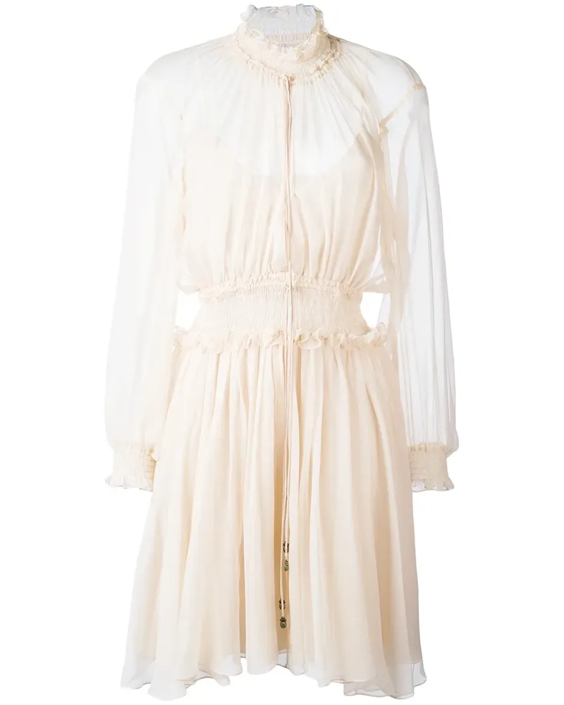 Chloé Kleid mit gesmockten Details - Rosa Rosa