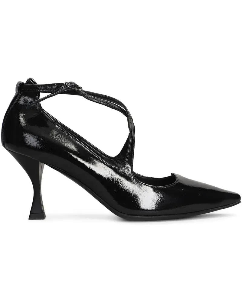 Julie Dee Pumps aus Lackleder 75mm - Schwarz Schwarz