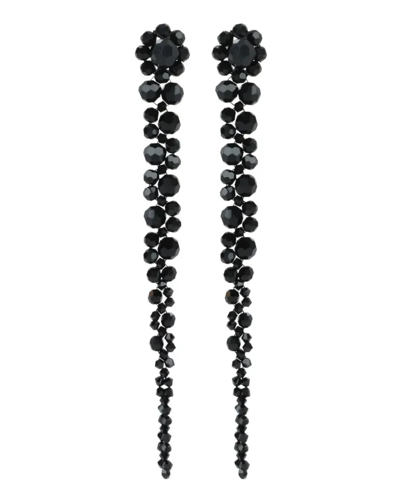Simone Rocha Lange Hängeohrringe - Schwarz Schwarz